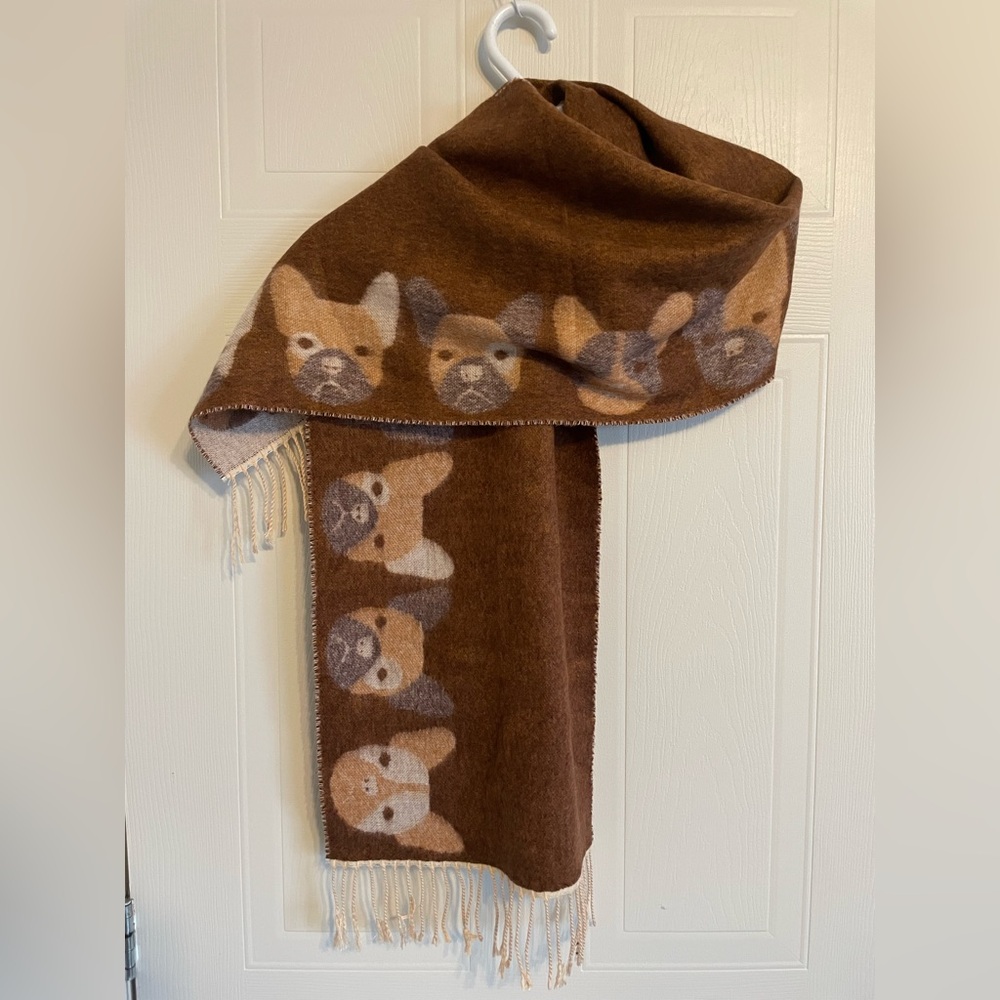 Cashcryl French Bulldog Reversible Scarf Made in France Dog Mom